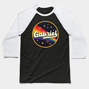 Gabriel // Rainbow In Space Vintage Grunge-Style Baseball T-Shirt